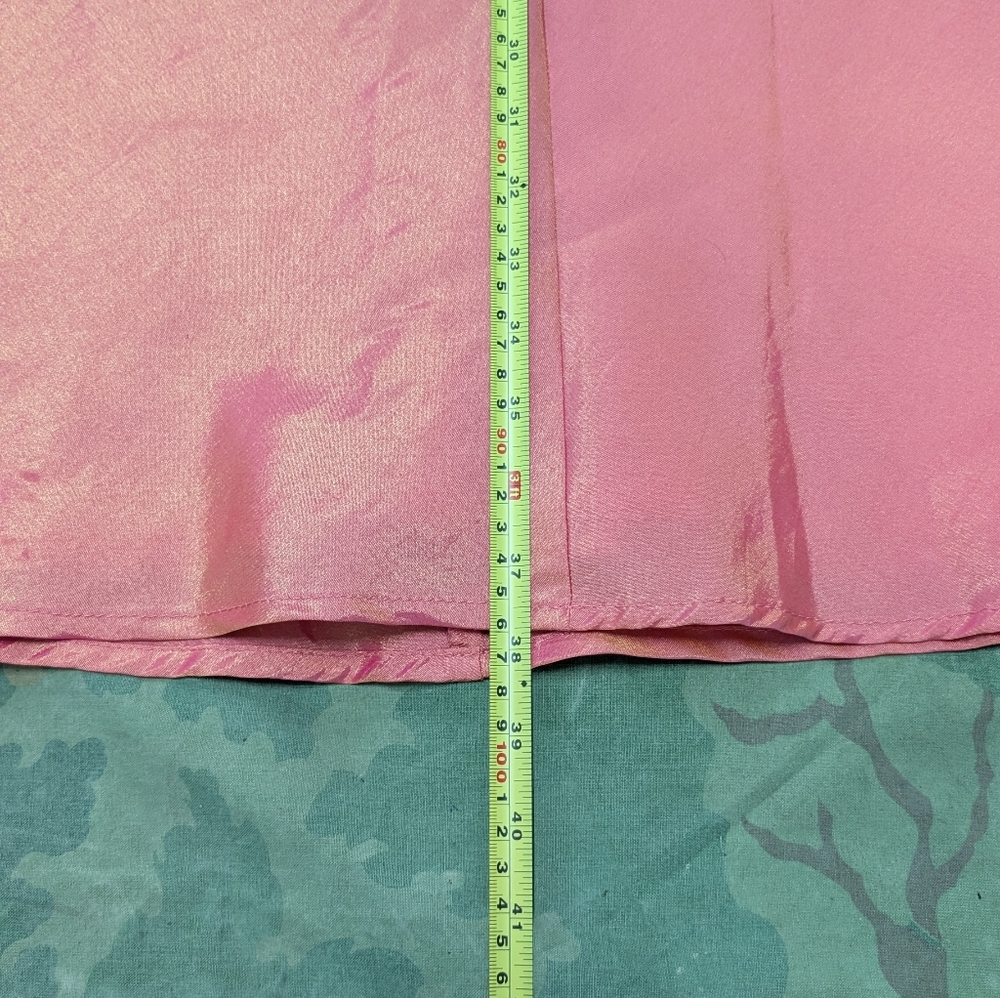 VTG Michaelangelo Iridescent Peaches & Cream Summer Sunset Maxi Skirt Sz 4 - Picture 5 of 10